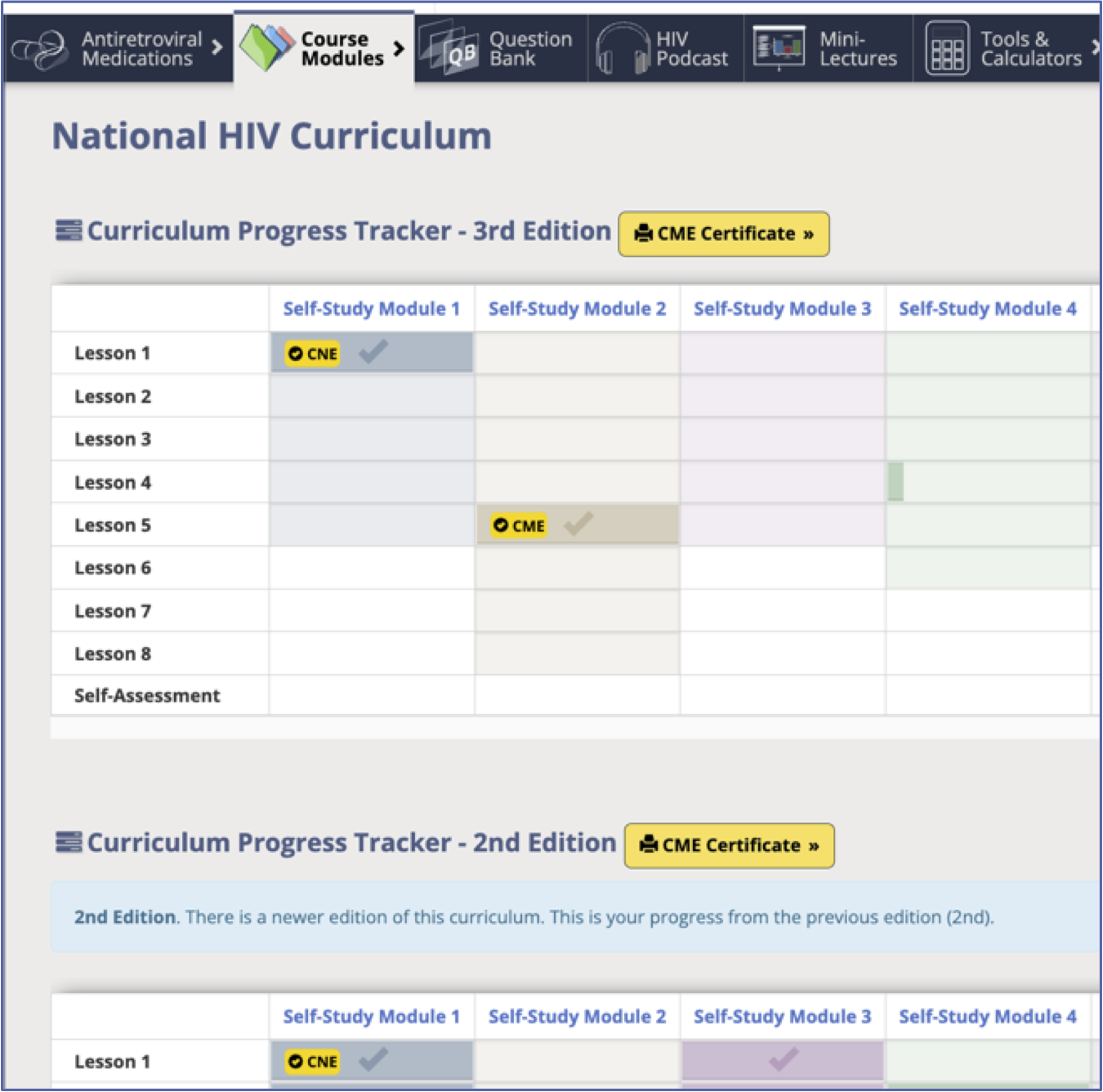 progress tracker page